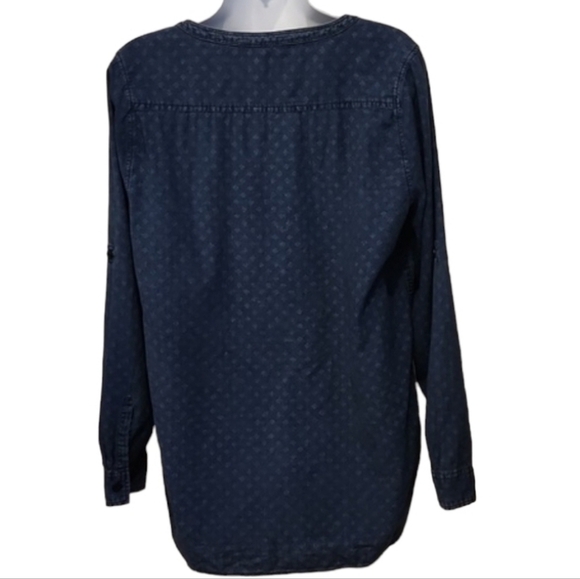 Express Denim Look Henley - Picture 5 of 9